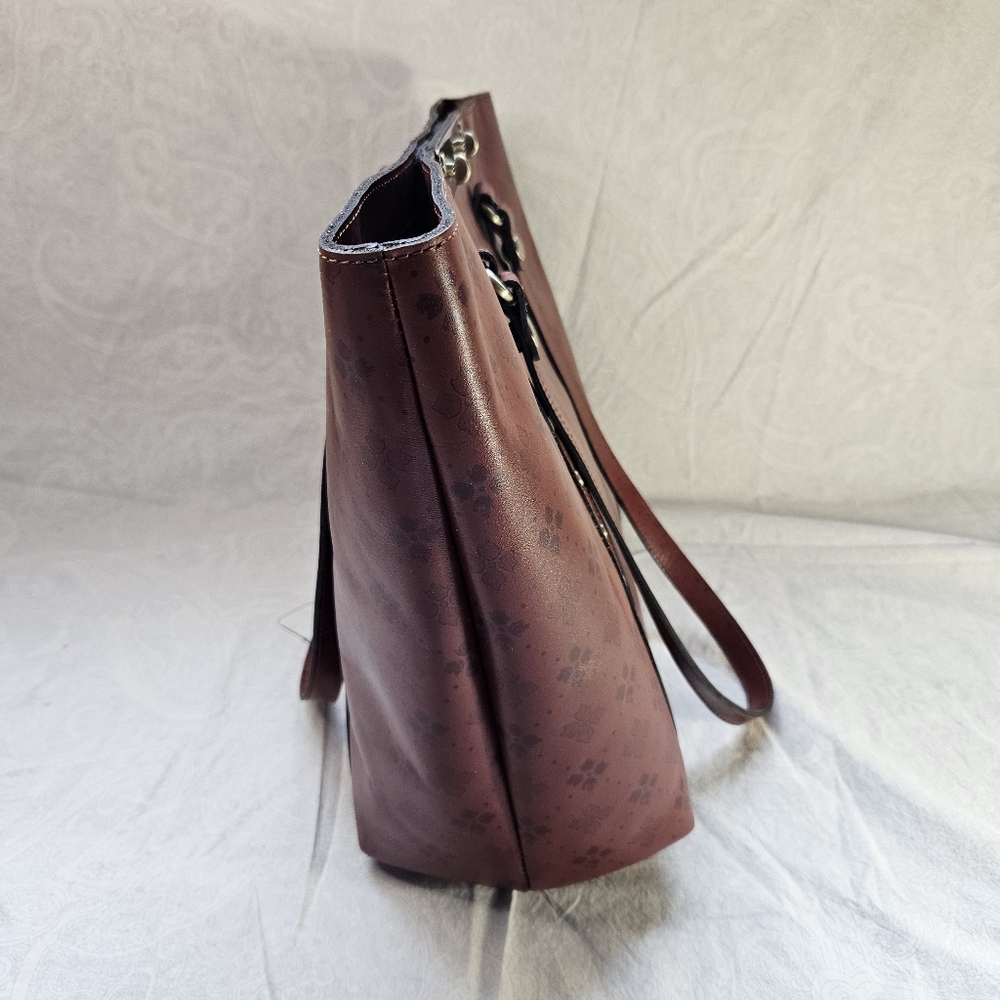 NWT Patricia Nash Benvenuto Leather Brown Tote Bag - Picture 5 of 12